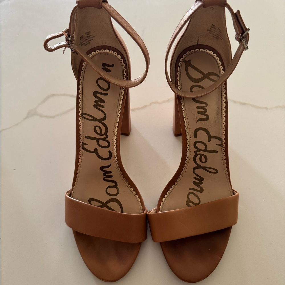 Sam Edelman Brown Ankle Strap Heels